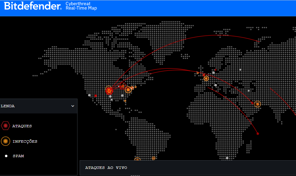 Cyberthreat Real-Time Map (Bitdefender)